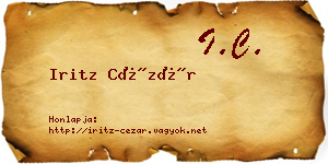 Iritz Cézár névjegykártya